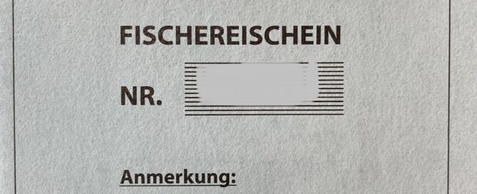 Das Muster eines Fischereischeins.